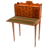 Antique George III Edwardian Adam Style Satinwood Painted Desk Bonheur du Jour, Circa 1890