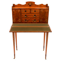 Antique George III Edwardian Adam Style Satinwood Painted Desk Bonheur du Jour, Circa 1890