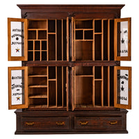 Antique Masonic Temple Display Filing Cabinet Bookcase Washington Lodge, Circa 1880