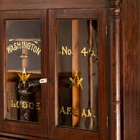 Antique Masonic Temple Display Filing Cabinet Bookcase Washington Lodge, Circa 1880