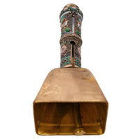 Antique Russian Imperial Silver Gilt Cloisonné Table Dinner Bell Moscow, Circa 1908