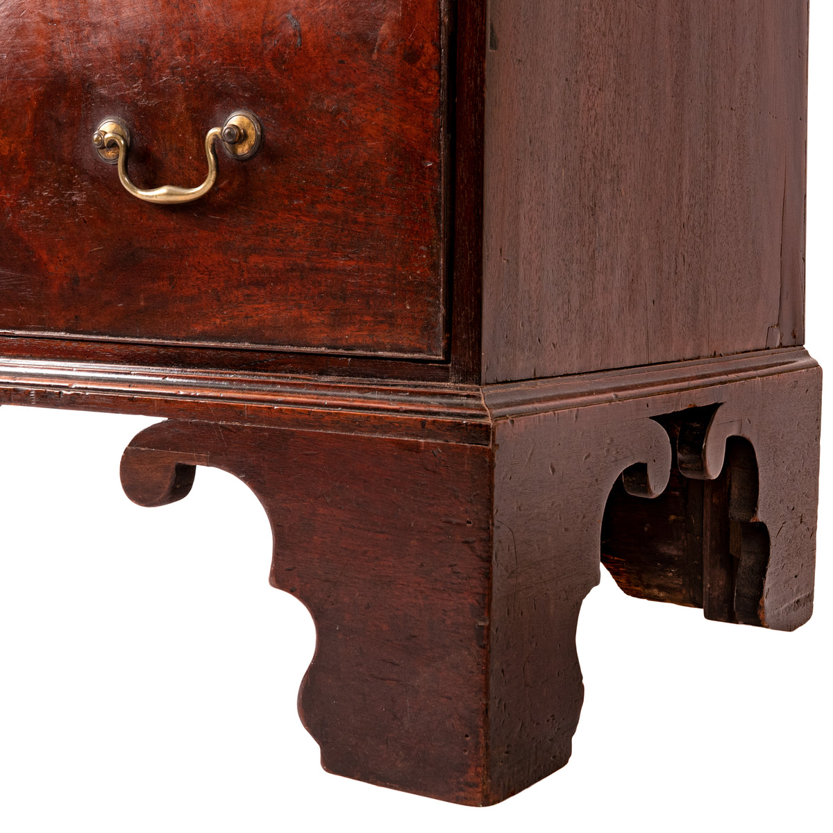 Antique English Georgian George III Figured Cuban Mahogany Chest on Chest, Circa 1780