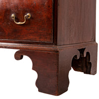 Antique English Georgian George III Figured Cuban Mahogany Chest on Chest, Circa 1780
