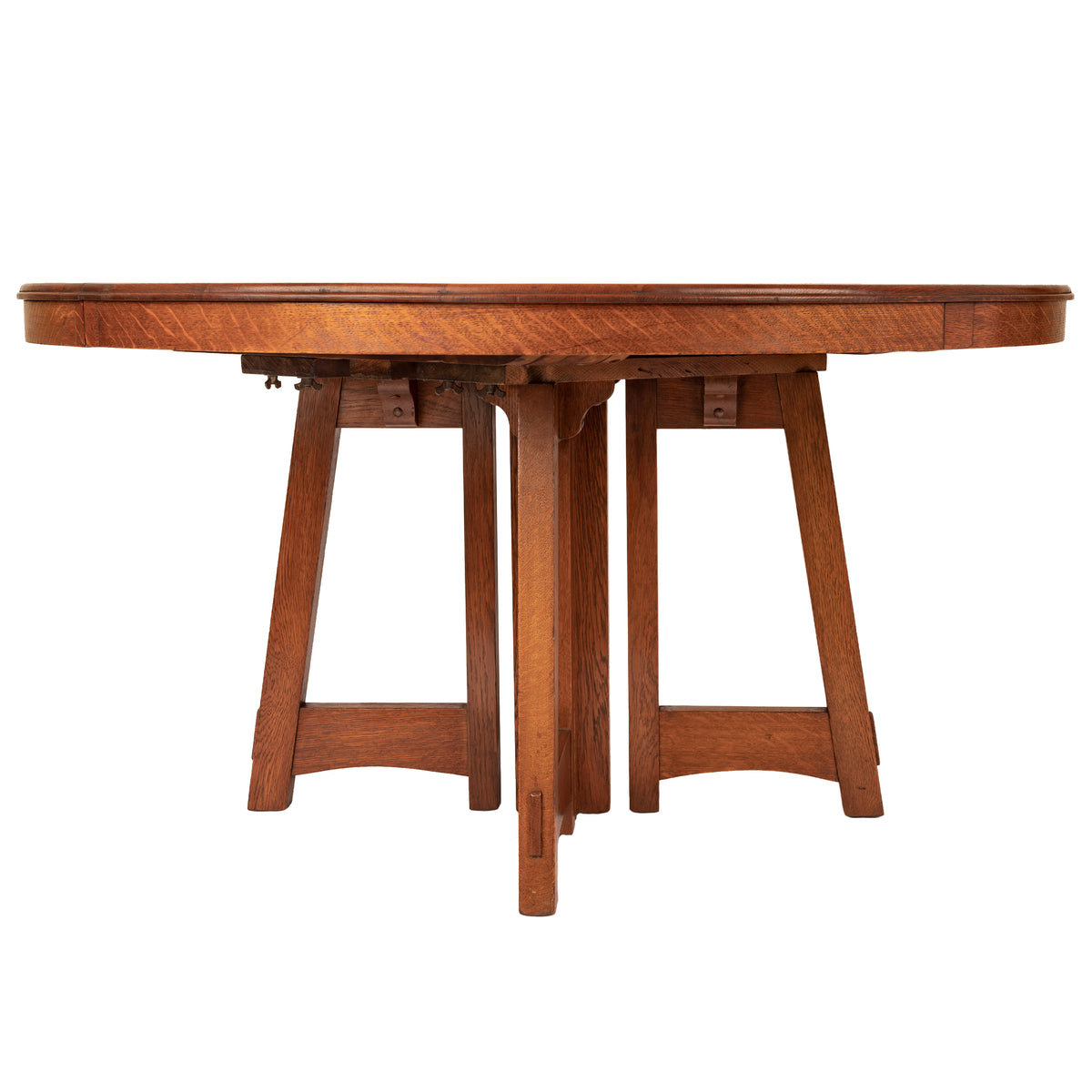 Antique American Mission Arts & Crafts Oak Limbert Table #1480 & Six Chairs, circa 1905