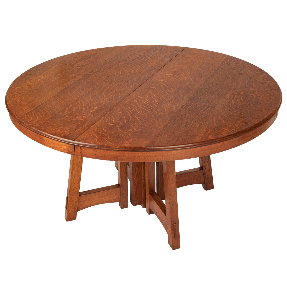 Antique American Mission Arts & Crafts Oak Limbert Table #1480 & Six Chairs, circa 1905