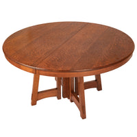 Antique American Mission Arts & Crafts Oak Limbert Table #1480 & Six Chairs, circa 1905