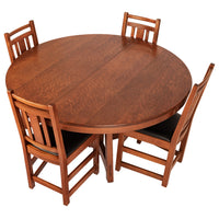 Antique American Mission Arts & Crafts Oak Limbert Table #1480 & Six Chairs, circa 1905