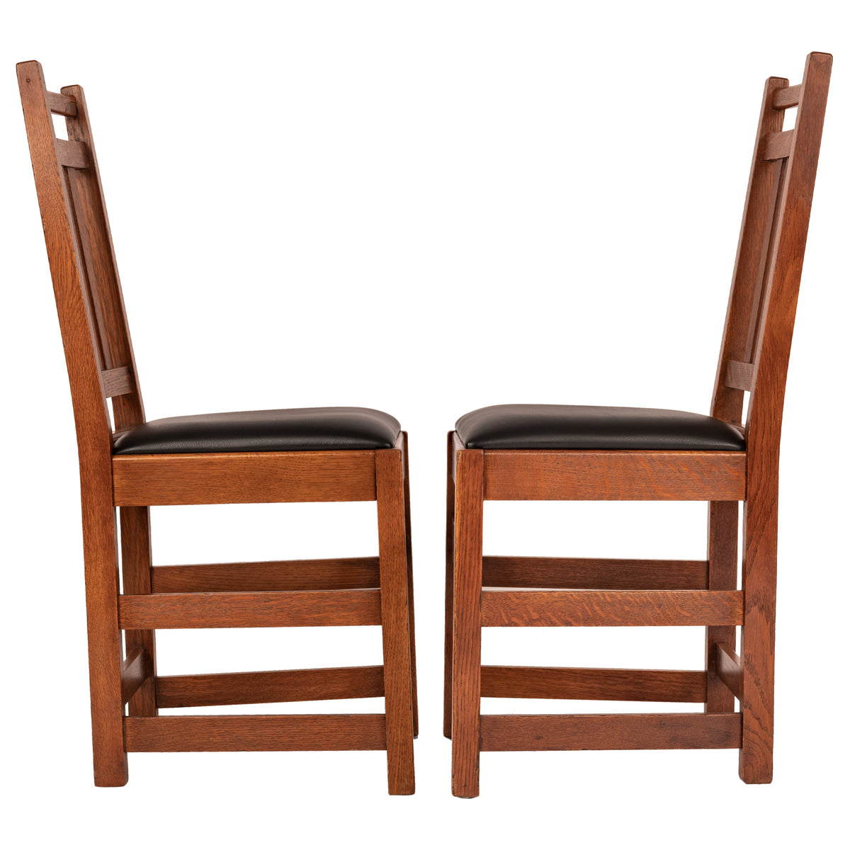 Antique American Mission Arts & Crafts Oak Limbert Table #1480 & Six Chairs, circa 1905