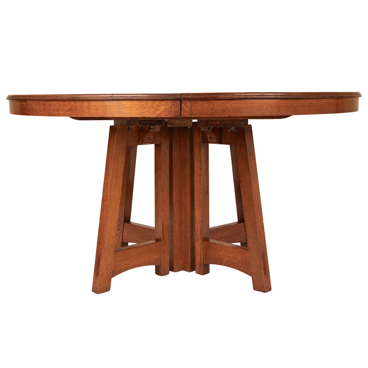 Antique American Mission Arts & Crafts Oak Limbert Table #1480 & Six Chairs, circa 1905