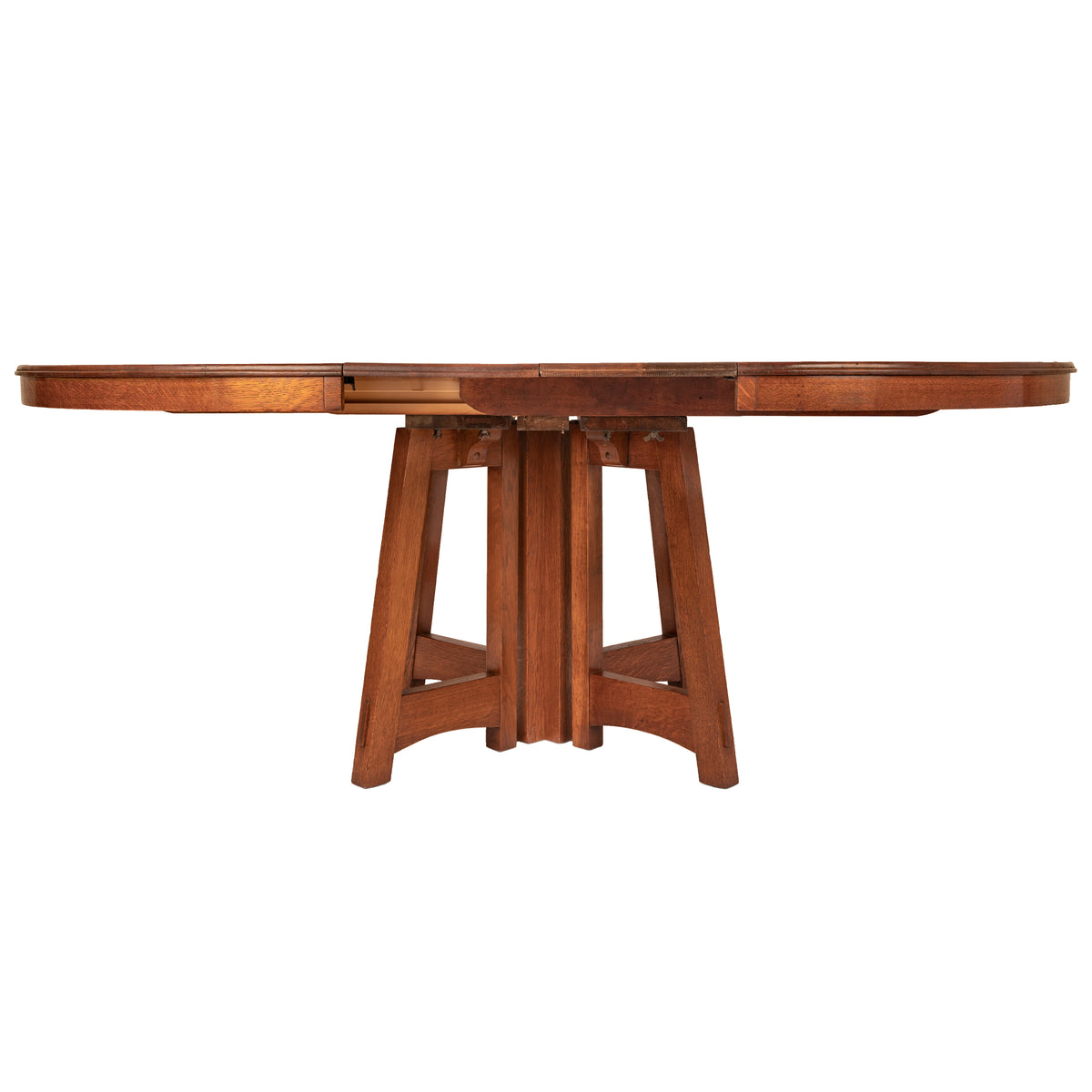 Antique American Mission Arts & Crafts Oak Limbert Table #1480 & Six Chairs, circa 1905