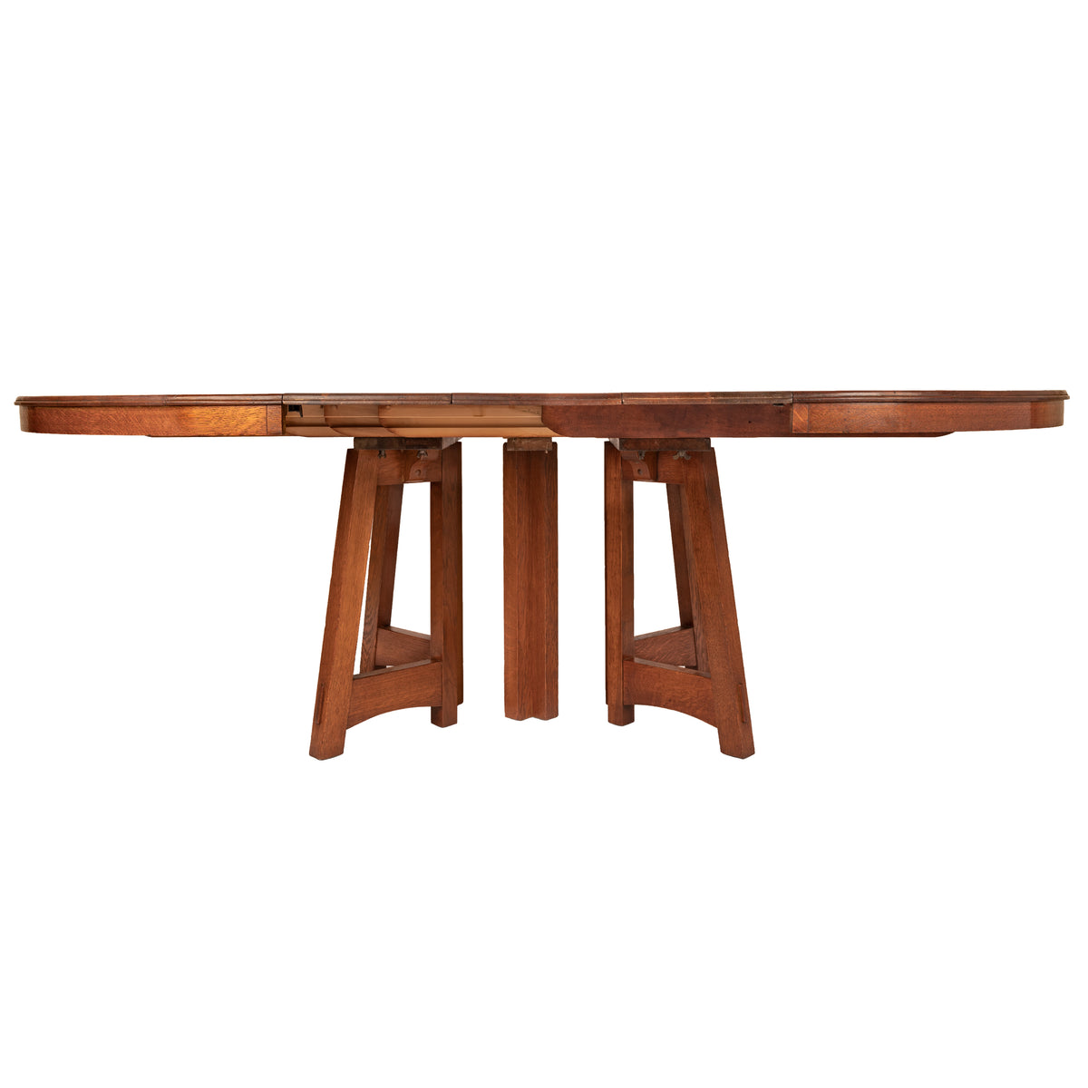 Antique American Mission Arts & Crafts Oak Limbert Table #1480 & Six Chairs, circa 1905