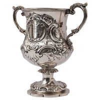 Antique Irish Sterling Silver Chalice Dog Hare Coursing Hunting Trophy Dublin, 1884