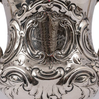 Antique Irish Sterling Silver Chalice Dog Hare Coursing Hunting Trophy Dublin, 1884