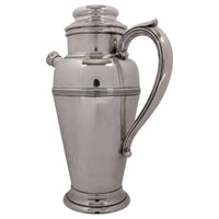 Antique American Art Deco Sterling Silver Cocktail Shaker Pitcher by Fisher, Circa 1930