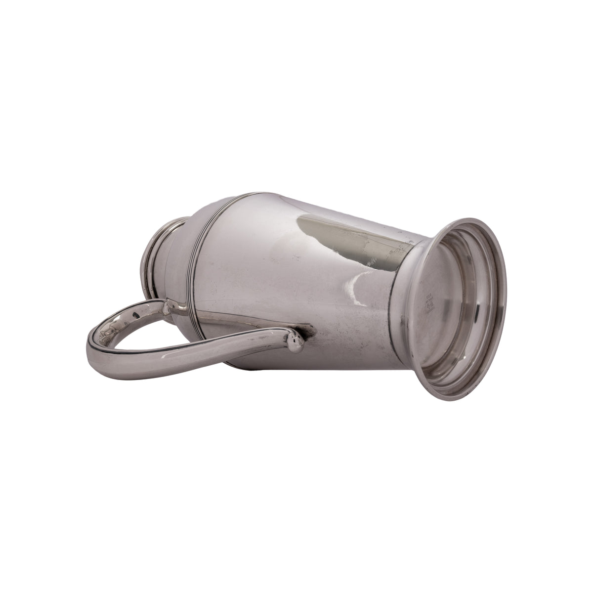 Antique American Art Deco Sterling Silver Cocktail Shaker Pitcher by Fisher, Circa 1930