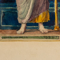 American Watercolor Angel Painting Stained Glass John La Farge New York 1886