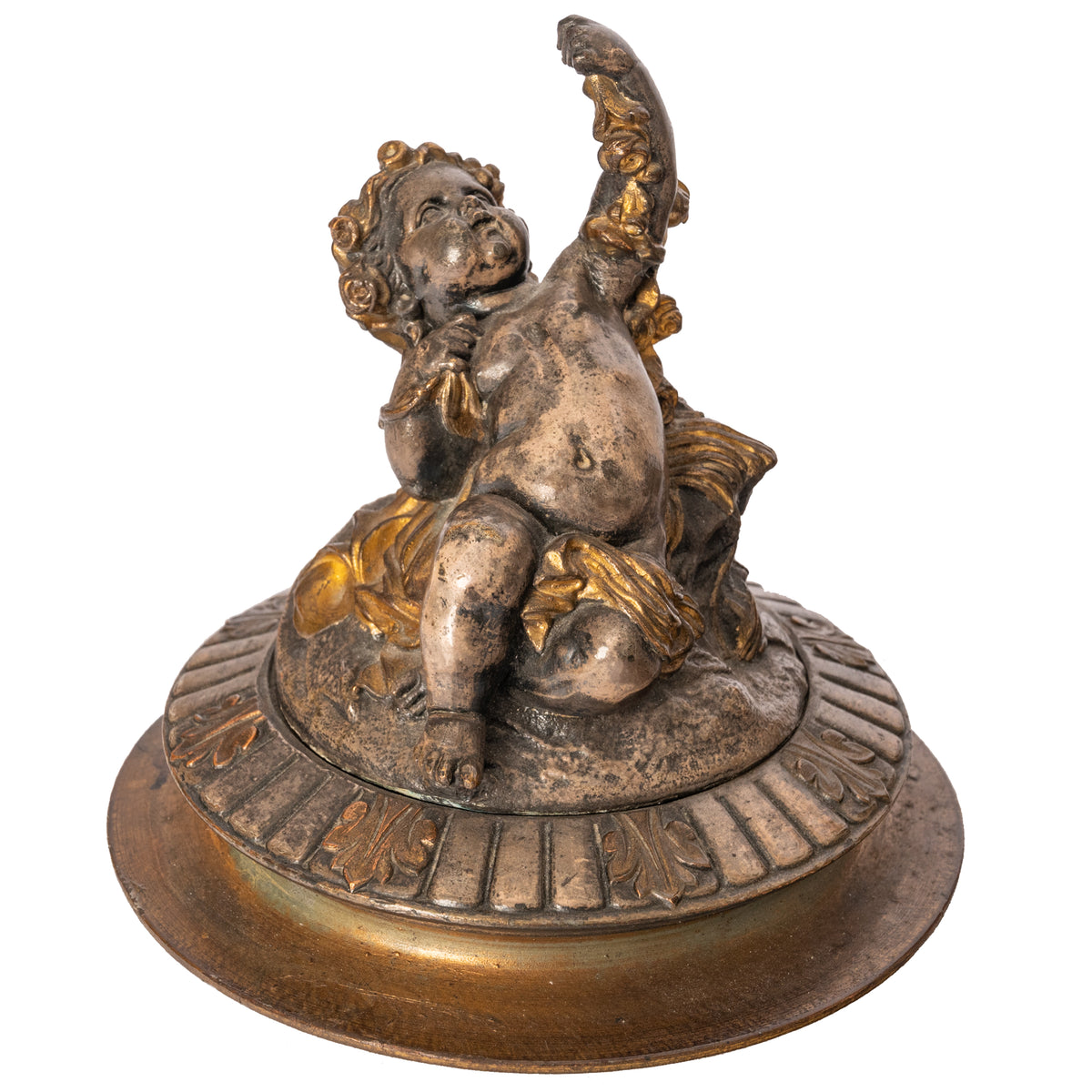 Antique French Gilt Bronze Ormolu Napoleon III Lidded Wine Urn Cooler, Circa 1870