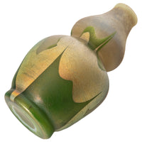 Antique L. C. Tiffany Favrile Miniature Double Gourd Iridescent Glass Vase, circa 1910