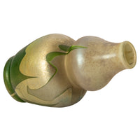 Antique L. C. Tiffany Favrile Miniature Double Gourd Iridescent Glass Vase, circa 1910