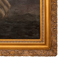 Gideon Jacques Denny Antique Oil on Canvas Marine Sailing Ship Painting Stormy Sea California 1865