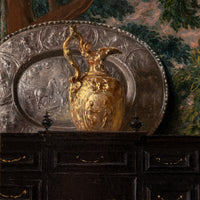 Important Antique Italian Oil on Panel Painting Costume Genre Dog & Beauty Francesco Vinea, 1873