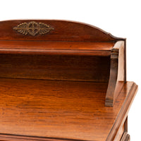 Antique French Louis XV Walnut Ormolu Tambour Roll Top File Cabinet Paris, Circa 1900