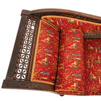 Antique Moorish Syrian Levantine Arabesque Arabic Chaise Longue Sofa Settee, Circa 1880