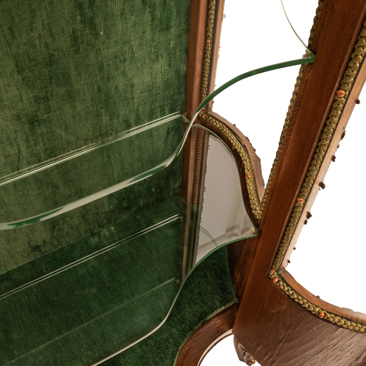 Fine Antique French Louis XV Kingwood Ormolu Bombe Shaped Marquetry Vitrine, Circa 1880
