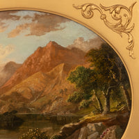 Pair Antique Oil Paintings Scottish Highland Loch Scenes G. F. Buchanan, 1872