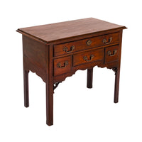 Antique English 18th C Georgian Mahogany Chippendale Lowboy Side Table, Circa 1750