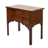Antique English 18th C Georgian Mahogany Chippendale Lowboy Side Table, Circa 1750