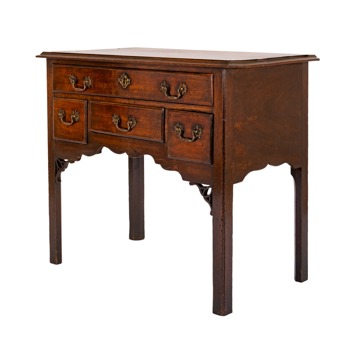 Antique English 18th C Georgian Mahogany Chippendale Lowboy Side Table, Circa 1750