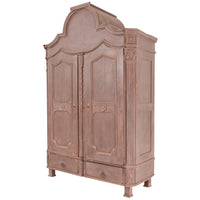 Antique 18th Century Swedish Gustavian Painted Pine Armoire Wardrobe Cabinet, Circa 1780
