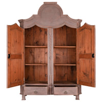 Antique 18th Century Swedish Gustavian Painted Pine Armoire Wardrobe Cabinet, Circa 1780