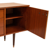 Vintage Compact Mid-Century Modern Mcm Danish Teak Credenza Sideboard, 1960s