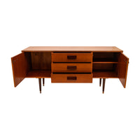 Vintage Compact Mid-Century Modern Mcm Danish Teak Credenza Sideboard, 1960s
