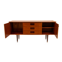 Vintage Compact Mid-Century Modern Mcm Danish Teak Credenza Sideboard, 1960s