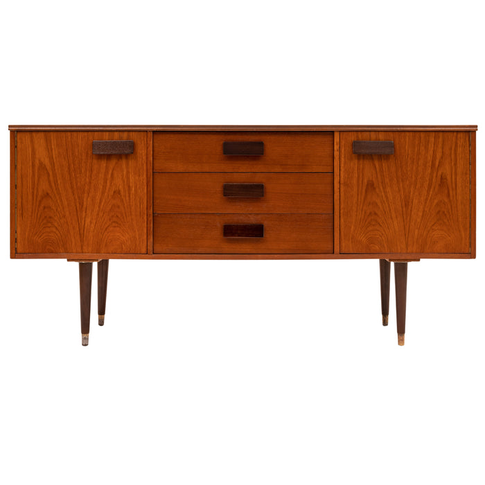 Vintage Compact Mid-Century Modern Mcm Danish Teak Credenza Sideboard, 1960s