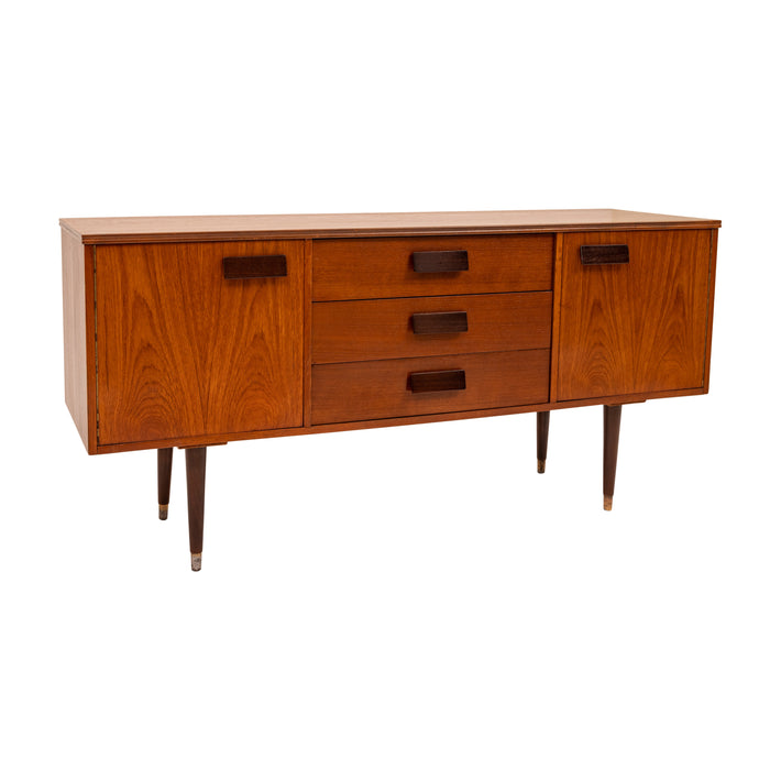 Vintage Compact Mid-Century Modern Mcm Danish Teak Credenza Sideboard, 1960s