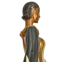 Art Deco "Fire Leaves" Bronze Female Statue Sculpture Limited Edition Erté