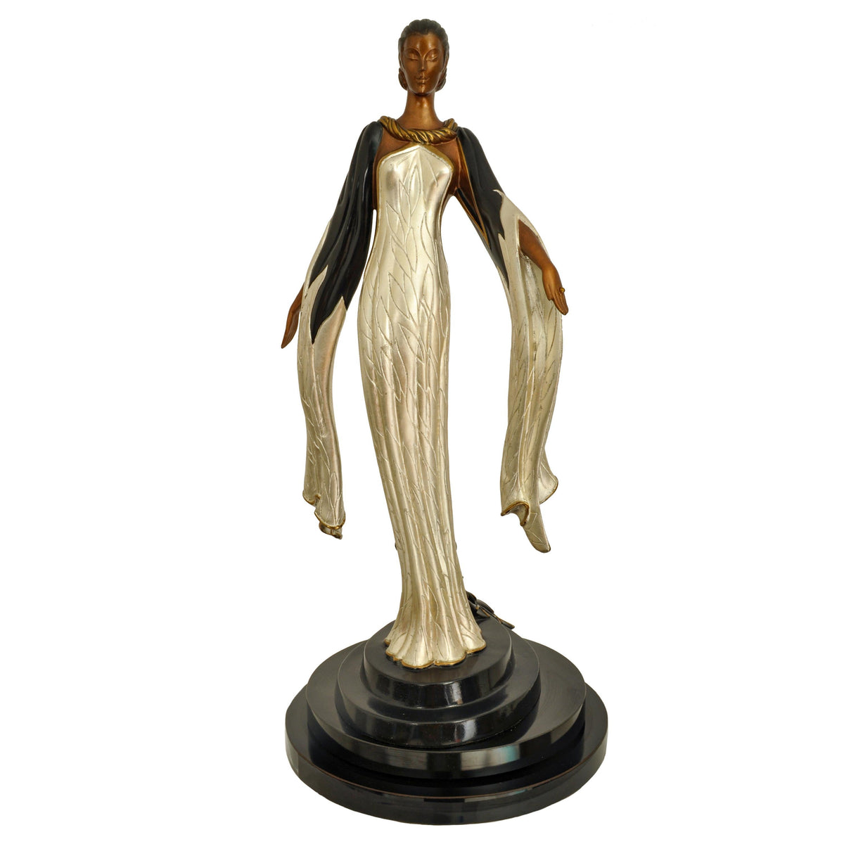 Art Deco "Fire Leaves" Bronze Female Statue Sculpture Limited Edition Erté