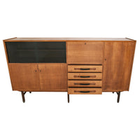 Italian Mid-Century Modern Teak Credenza Sideboard Ilmari Tapiovaara Cantu, Circa 1960