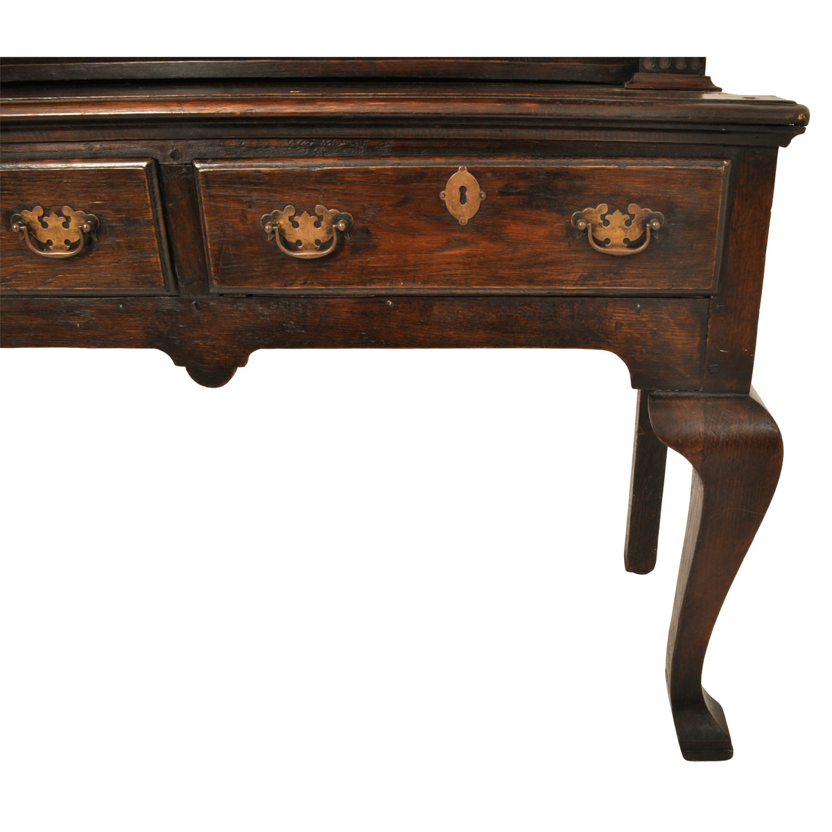 Antique Georgian George III Oak Welsh South Wales Dresser With Plate Rack, circa 1780