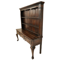 Antique Georgian George III Oak Welsh South Wales Dresser With Plate Rack, circa 1780
