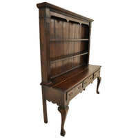 Antique Georgian George III Oak Welsh South Wales Dresser With Plate Rack, circa 1780