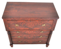 Antique American Mahogany Baltimore 'Butler's' Desk/Secretary Chest, Circa 1820