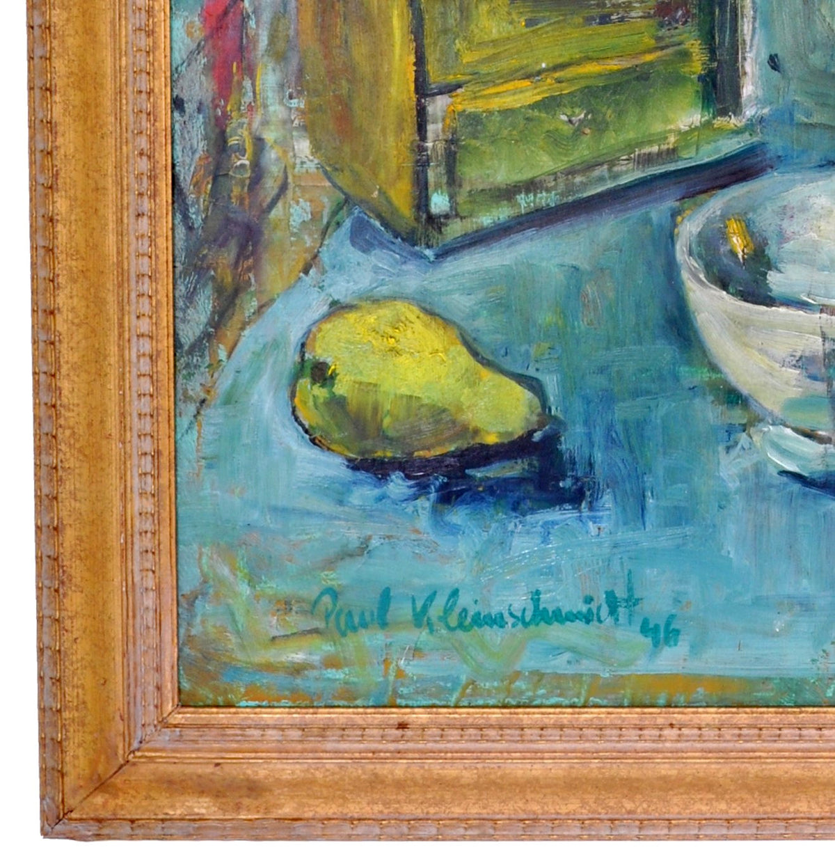 German Expressionist Still Life Oil Painting by Paul Kleinschmidt (1883-1949), 1946