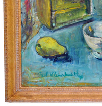 German Expressionist Still Life Oil Painting by Paul Kleinschmidt (1883-1949), 1946