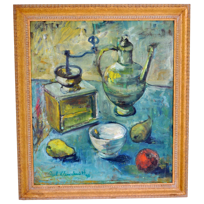 German Expressionist Still Life Oil Painting by Paul Kleinschmidt (1883-1949), 1946