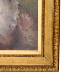 Antique English School Oil on Canvas Painting Female Portrait, Circa 1900